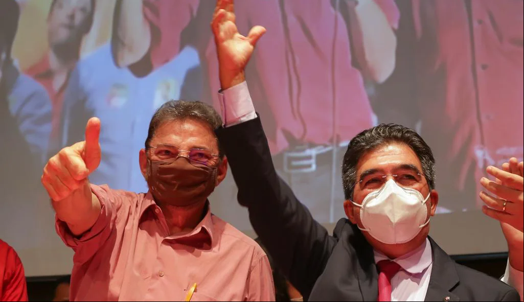 Wilson Martins e Francisco Lima em evento de filiação do PT