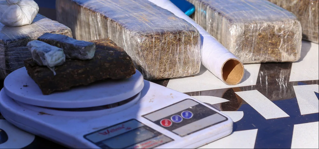 Drogas estavam enterradas no quintal da casa do suspeito