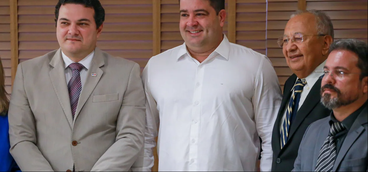 Presidente Celso Barros, Vereador Luiz André e Prefeito Dr. Pessoa