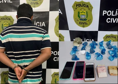 Homem preso em flagrante com drogas