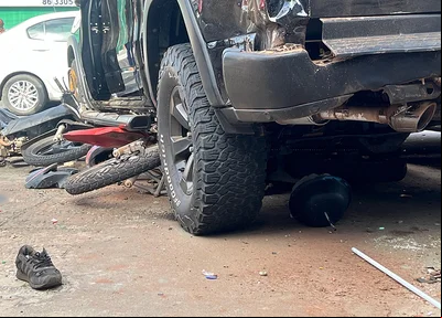 O condutor perdeu o controle do carro