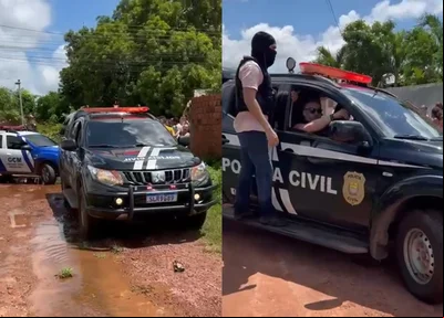 Prisão do suspeito pela Polícia Civil em Altos