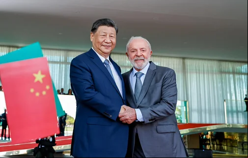 Presidente da China, Xi Jinping e Lula no Palácio da Alvorada
