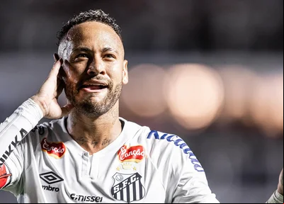 Neymar marcou um gol na vitória do Santos