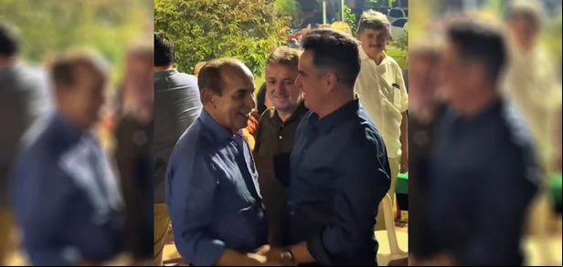 Senadores Marcelo Castro e Ciro Nogueira juntos em festejo