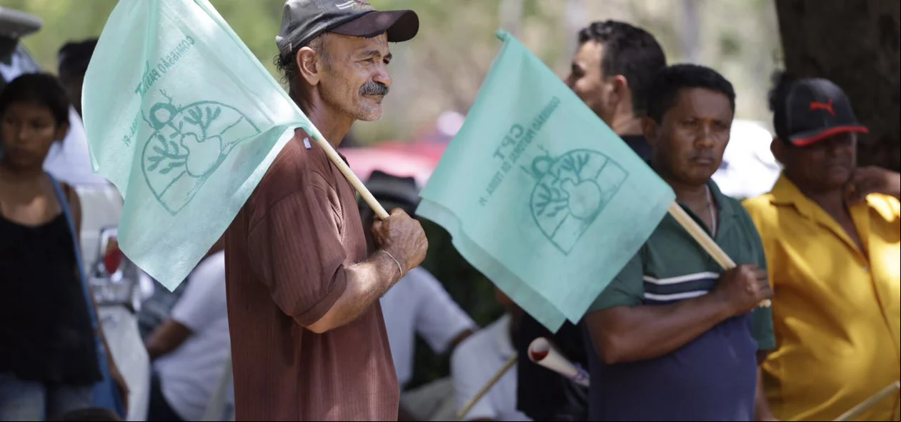 Manifestante em Teresina