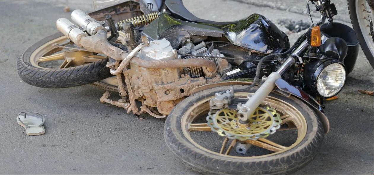 Moto usada pelo assaltante durante os roubos