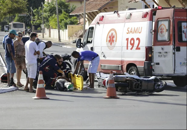 Homem fica ferido após acidente no centro de Teresina