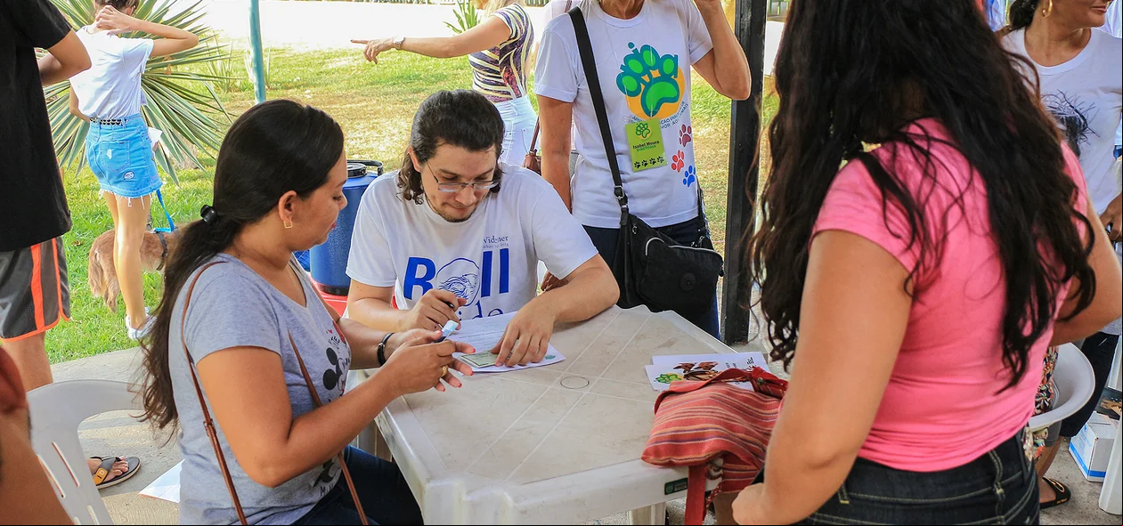 Fazendo a ficha de inscrição 