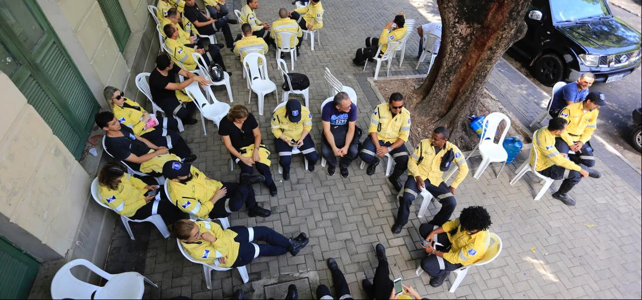 Agentes da Strans fazem paralisação