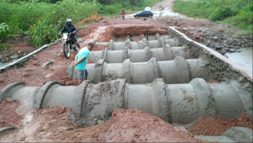 Estrutura montada no local no desvio da BR 222