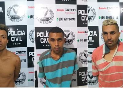 Mateus, Anderson e Paulo da esquerda para a direita