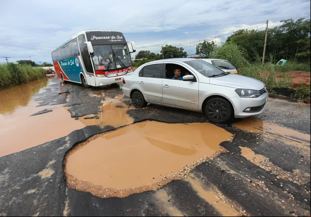Buracos na BR 316 em Teresina